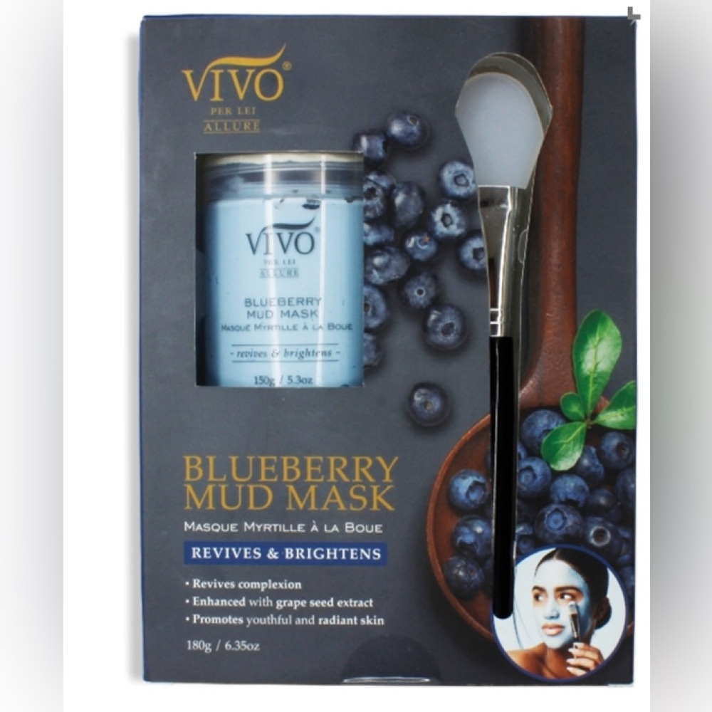 VIVO Per Lei NIB Blueberry Mud mask NEW Boxed Set